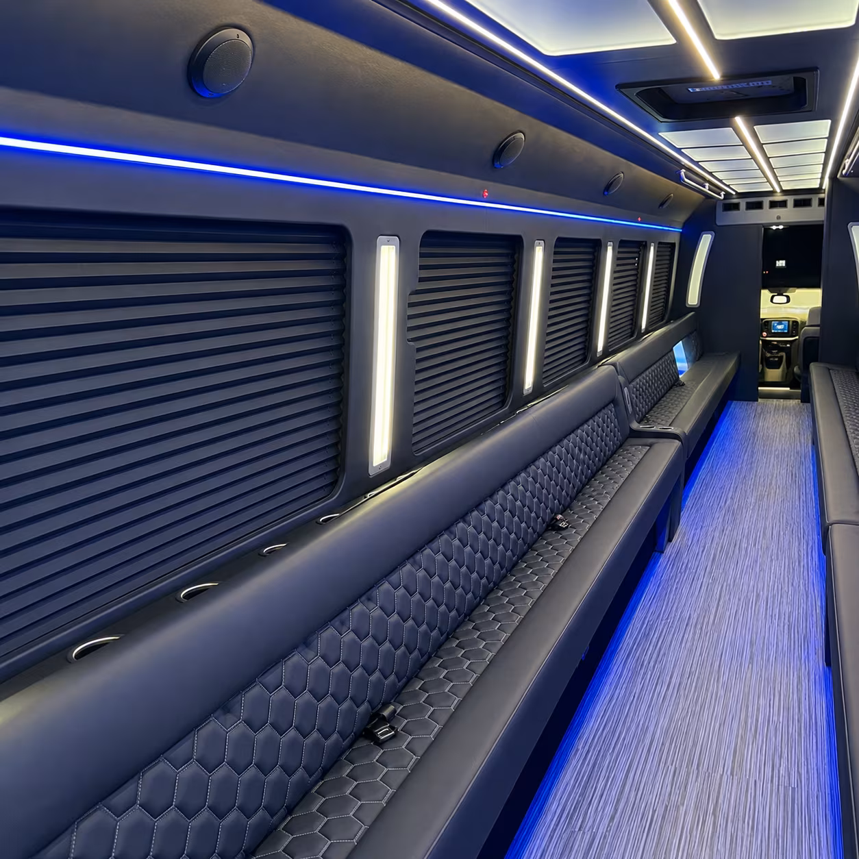 portsmouth party bus rental interior